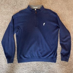 UNC Tar Heel Peter Millar 1/4 Zip Cotton Pullover